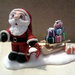 Babbo Natale con slitta e regali fimo
