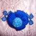 Spilla blu lana