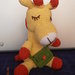 Amigurumi Grande Giraffa gialla e rossa