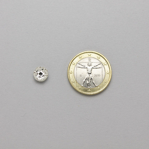 EMSea 150 Perline Rondelle Distanziali In Strass E Ottone – Miste 6mm 8mm 10mm – Per Creazione Bracciali, Collane E Orecchini Fai Da Te - 2