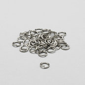 100 anelli di congiunzione argento 6mm