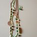 Collana 2 fili di giada verde e inserti rame - Verderame