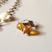 Collana di catena ottone e perle di vetro ambrato, Brownsugar