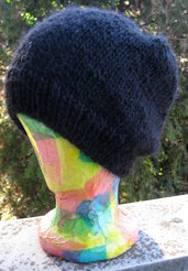 Cappello in lana stoppino nera