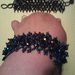 Netted seed bead SC pearl bracelets. In black and rainbow~