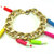 Bracciale con catena oro e matite colorate anni 80 