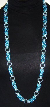 Collana Chainmaille Azzurra