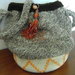 borsa in lana con fondo in similpelle