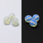 5 perle opalite sfaccettata 12mm