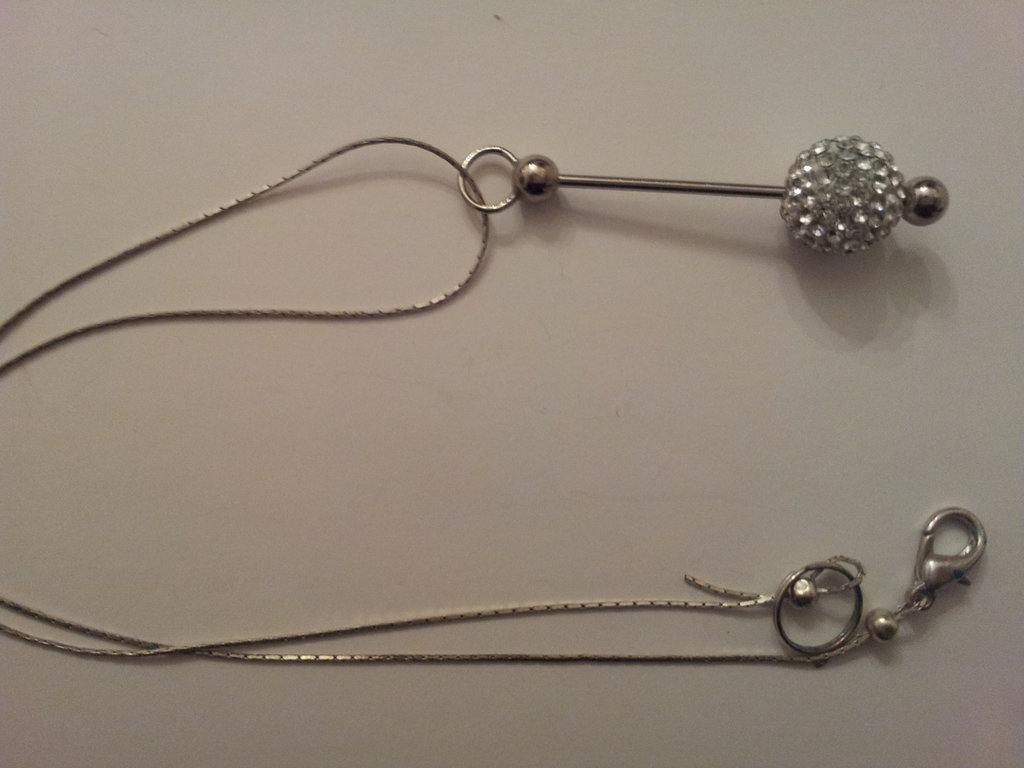 Ciondolo Ebraico Mano Di Dio Con Catena A Palla Strass - 27 Pollici, Regalo Perfetto