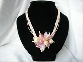Collana Pon Pon rosa Collana Pon Pon rosa