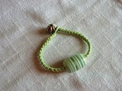 braccialetto in cotone verde