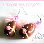 Orecchini "Pasqua Ovetti al cioccolato" fimo cernit kawaii