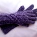 Purple Gloves with Merino and Silk-Mohair