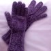 Purple Gloves with Merino and Silk-Mohair