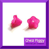 20 x perle a forma di fiore a campanellino PINK
