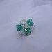 Anello in cristalli Swarovski color verde smeraldo e cristall - cod. E5