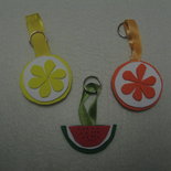 HIOPOIUYT Portachiavi con ciondolo a forma di limone, con ciondolo a forma di frutta, in lega, accessorio alla moda, Giallo, Taglia unica