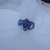 Anello con cristalli Swarovski a forma di fiore color azzurro - cod. E6