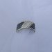 Anello a fascia in tessitura “peyote” con perline in vetro Miyuki - cod. E8