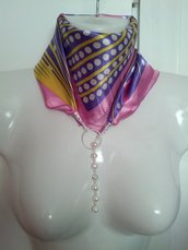 foulard gioiello con filigrana e perle di fiume