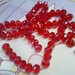 Perle vetro sfaccettato color rubino
