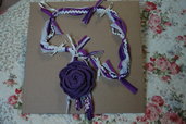 collana fiore viola - bianca