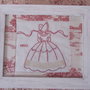 Quadretto in stile Shabby con ricamo Country Stitchery