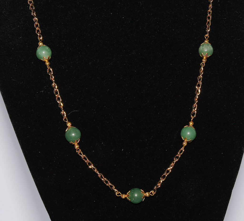 Collana Con Ciondolo Foglia In Giada Verde Naturale - Gioiello Argentato Porta Fortuna Energia