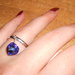 anello con cuore swarovski blu