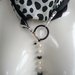 Foulard gioiello con filigrana, perle e cristalli