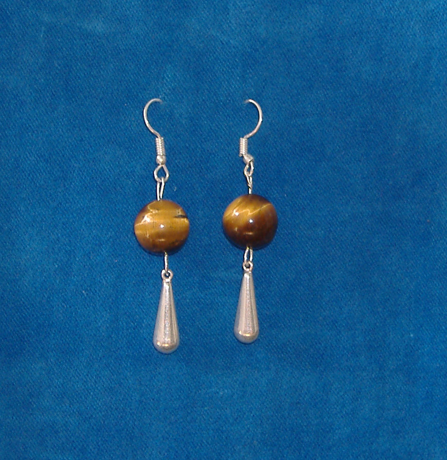KOKO Orecchini Pendenti Dorati Calcedonio, Orecchini Pietre Naturali Dorati per Donna, Ragazza, Placcati Oro 18k, in Scatola Regalo - Gioielli Artigianali