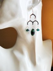 orecchini verdi -con archi