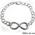 Bracciale simbolo INFINITO wire creato a mano catena argentata unisex uomo donna