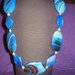 Collana in agata brasiliana blu