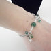 Bracciale catena con charms verde