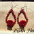 orecchini con rose rosse