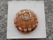 donut in vetro di murano marrone