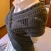 Shoulder -back warmer- scarf-sweater -Charcoal-gray