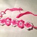 Bracciale braccialetto fiori flowers 2 tonalità (mod. 1) fatto a mano all'uncinetto in cotone di vari colori moda (gioielli / bijoux)