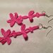 Orecchini Pendenti Fatti A Mano – Petali Di Rosa Acrilico Rosso – Bohémien Maxi