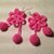 Orecchini margherite fiori flowers pendenti fatti a mano all'uncinetto in cotone di vari colori moda (gioielli / bijoux)