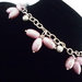 Bracciale catena e perle rosa