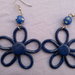 orecchini fiori blu