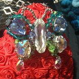 QQ-549 / Collana con ciondolo a farfalla in conchiglia di abalone grande con catena in argento / Collana con ciondolo a farfalla in conchiglia di paua in argento sterling - Italia