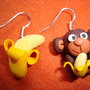 Orecchini Scimmietta e Banana