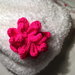 Borsa borsetta bag con fiore accessorio moda fatta a mano all'uncinetto in cotone morbido