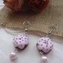 Ciambelline rosa orecchini con perla
