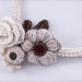 Collana uncinetto in lana a fiori - fatta a mano