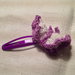 Mollette mollettine forcine per capelli bambina con decorazioni fatte a mano all'uncinetto in cotone (farfalla)
